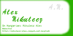 alex mikulecz business card